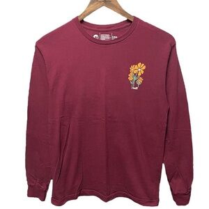 Neff skateboarding long sleeve crewneck front and back flower graphic fall shirt